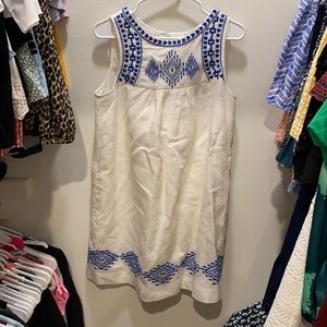 J crew embroidered dress